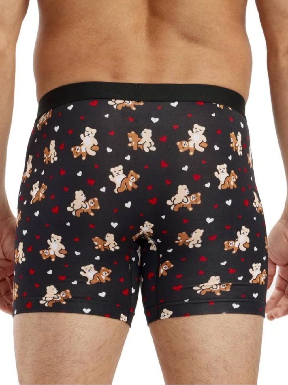 NWOT Tipsy Elves Men’s Black Love Bears Boxer Briefs - Size 2XL